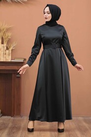 Black Hijab Dress 7651S - 1