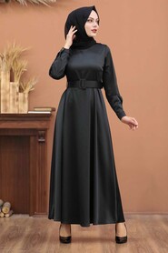 Black Hijab Dress 7651S - 2
