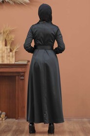 Black Hijab Dress 7651S - 3