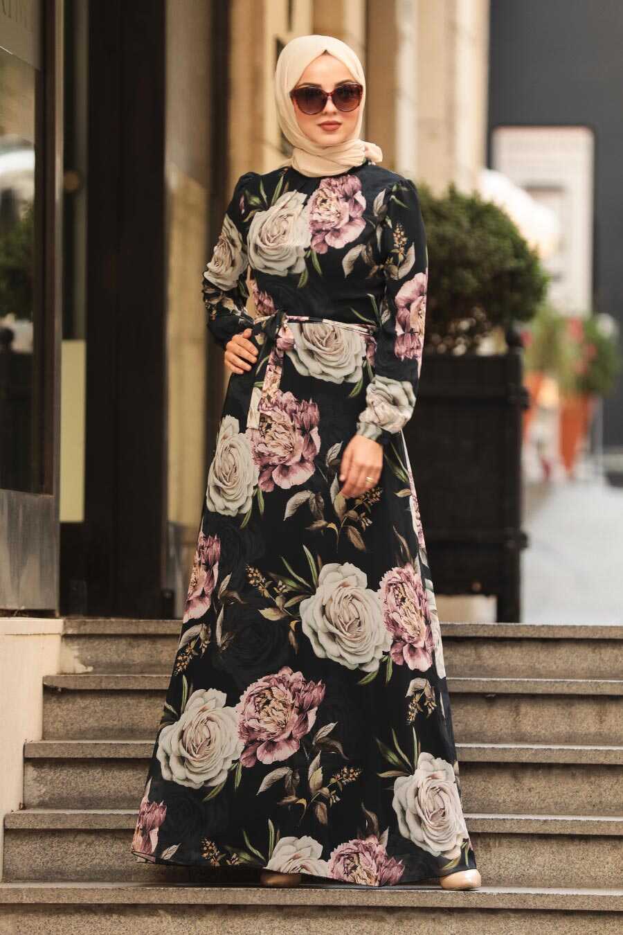 Black Hijab Dress 815408S - Neva-style.com