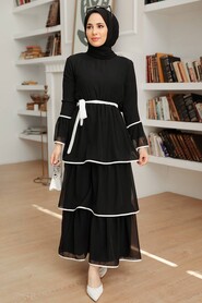 Black Hijab Dress 90160S - 3