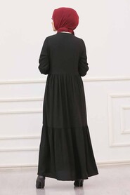 Black Hijab Dress 93160S - 3