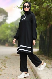 Black Hijab Dual Suit Dress 10212S - 2