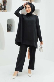 Black Hijab Dual Suit Dress 13010S - 1