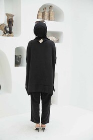 Black Hijab Dual Suit Dress 13010S - 5