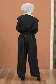 Black Hijab Dual Suit Dress 1471S - 3