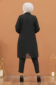 Black Hijab Dual Suit Dress 14801S - 3