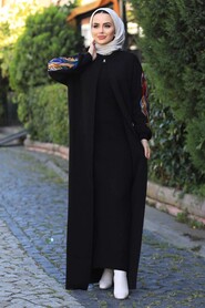 Black Hijab Dual Suit Dress 2200S - 2