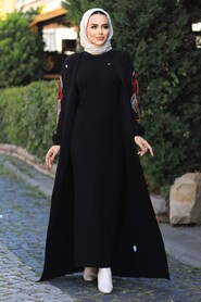 Black Hijab Dual Suit Dress 2200S - 4