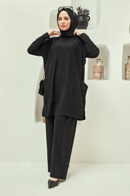 Black Hijab Dual Suit Dress 50150S - 1