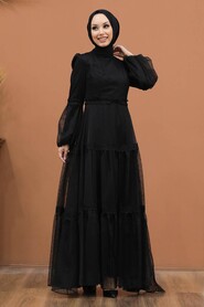  Modern Black Islamic Evening Gown 2335S - 1
