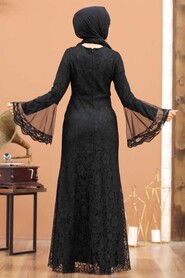  Modern Black Islamic Clothing Wedding Dress 2567S - 3