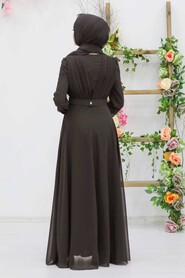  Modern Black Hijab Evening Dress 27690S - 2