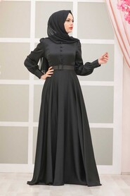 Neva Style - Luxorious Black Islamic Wedding Gown 3038S - Thumbnail