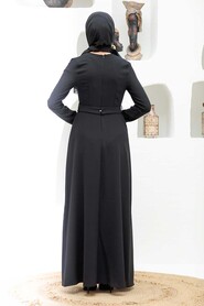  Black Turkish Muslim Wedding Dress 32150S - 2