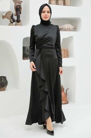  Modern Black Muslim Evening Gown 3381S - 1