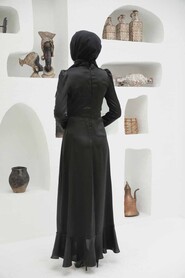  Modern Black Muslim Evening Gown 3381S - 4