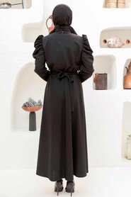  Long Black Islamic Clothing Wedding Dress 45601S - 2