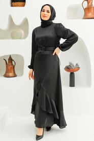  Elegant Black Muslim Fashion Evening Dress 4566S - 2