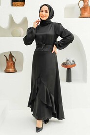  Elegant Black Muslim Fashion Evening Dress 4566S - 1