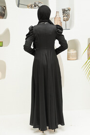  Luxorious Black Modest Islamic Clothing Evening Dress 4570S - 3