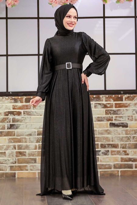 Luxury Black Muslim Prom Dress 4674S - Neva-style.com