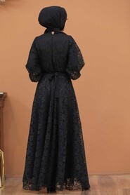  Modern Black Islamic Clothing Engagement Dress 5477S - 2