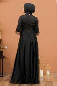  Plus Size Black Islamic Wedding Gown 5478S - 3