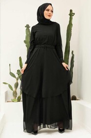  Modern Black Muslim Fashion Wedding Dress 5489S - 1