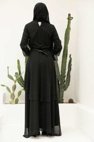  Modern Black Muslim Fashion Wedding Dress 5489S - 2