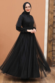  Modern Black Islamic Clothing Evening Gown 5514S - 2