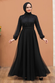  Modern Black Islamic Clothing Evening Gown 5514S - 3