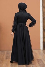  Modern Black Islamic Clothing Evening Gown 5514S - 4