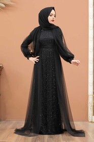  Stylish Black Islamic Prom Dress 55190S - 3