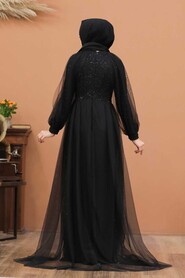  Stylish Black Islamic Prom Dress 55190S - 5