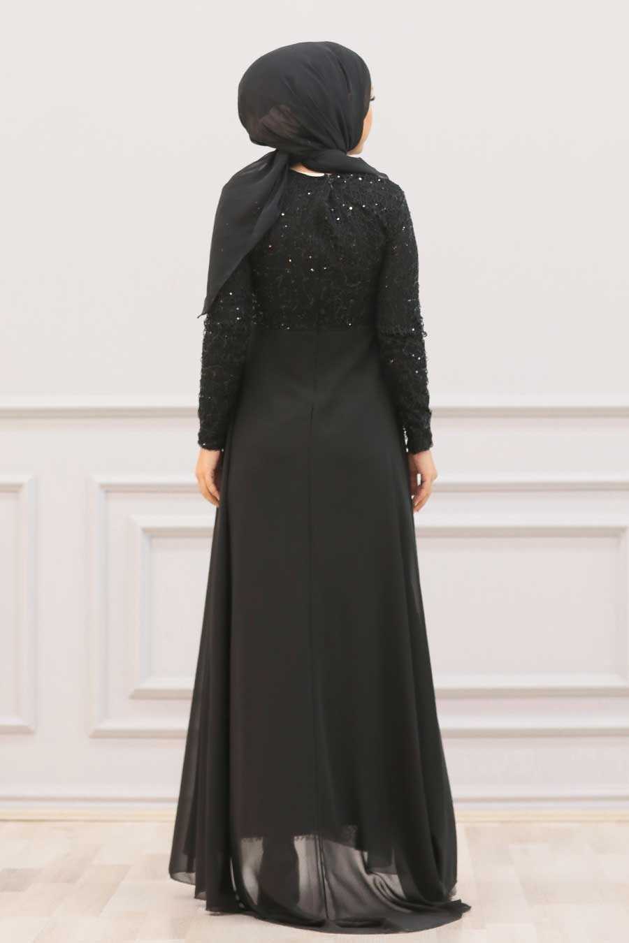  Plus Size Black Modest Wedding Dress 90000S