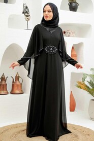 Modern Black Modest Bridesmaid Dress 91501S - 2