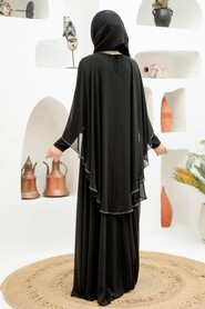 Modern Black Modest Bridesmaid Dress 91501S - 3
