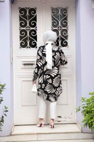 Black Hijab For Women Tunic 11630S - 3