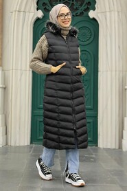 Black Hijab Inflatable Vest 1027S - 1
