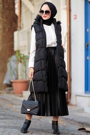 Black Hijab İnflatable Vest 1367S - 2
