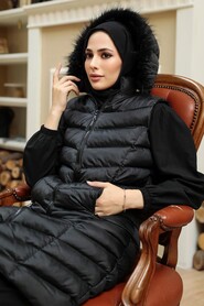 Black Hijab İnflatable Vest 1896S - 3