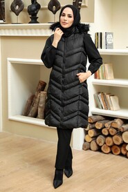 Black Hijab İnflatable Vest 1897S - 1