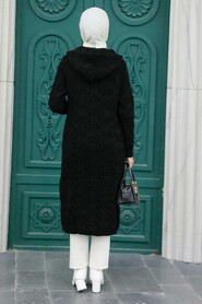Black Hijab Knitwear Cardigan 70201S - 6