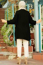 Black Hijab Knitwear Cardigan 7904S - 2