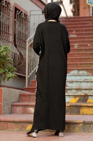 Black Hijab Knitwear Dress 3051S - 2