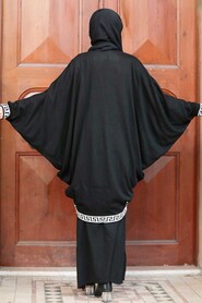 Black Hijab Knitwear Suit Dress 30920S - 2