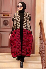 Black Hijab Knitwear Suit Dress 31780S - 1