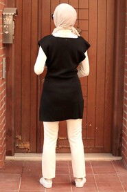 Black Hijab Knitwear Sweater 46500S - 2