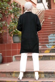 Black Hijab Knitwear Tunic 18441S - 3